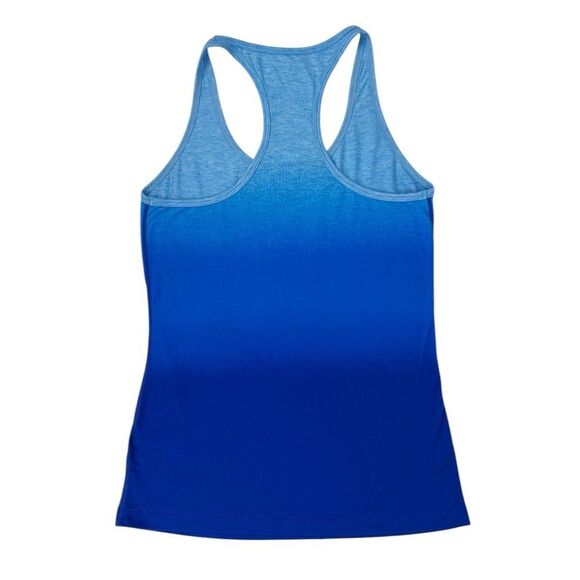 Gap Fit Breathe Blue Ombre Racerback Tank Top Size Small - Picture 2 of 6